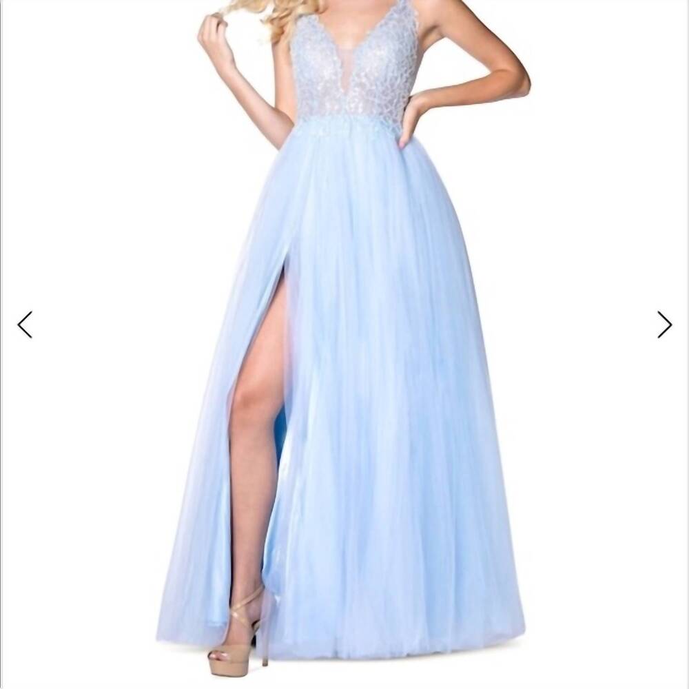 NEW VIENNA PROM a-line gown in aqua